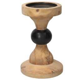 Candeliere Piccolo 15 Cm X H 24 Cm Legno Marrone
