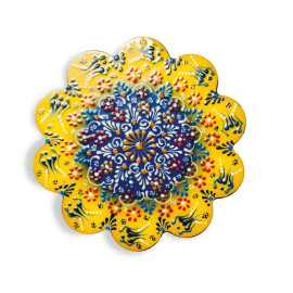 Sottopentola in ceramica giallo
