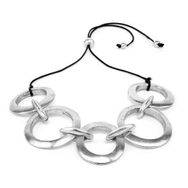 COLLANA FILO CERCHI INCATENATI
